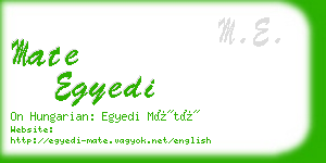 mate egyedi business card